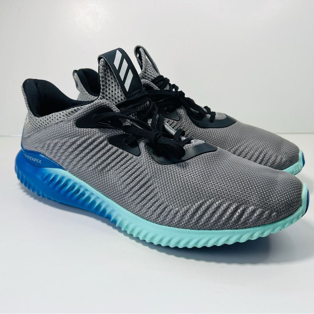 Adidas Grey with Teal-Blue Gradient Running Shoes (offers welcome)